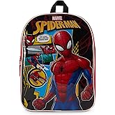 Marvel Spiderman Backpack for Boys & Toddlers - Miles Morales Bookbag for Kids Ages 3-7 - Spider Man Backpack with Padded Straps and Zip Compartment - Miles Morales Back Pack - 15"