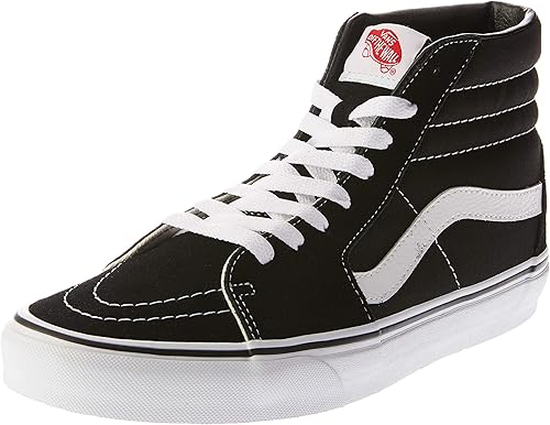 vans sk8 hi black laces