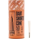Empire Rolling - Premium Ultra Smooth (Dart) Pre-Rolled Unbleached Fibers Cones &ndash; Organic, Natural, 1.25" 1 1/4 Size, Perfect for Fine Blends | Top Rated in King Size Rolling Papers