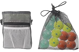 ptlsy 2inch Dog Toy Ball & Dog Training Treat Pouch Include 16pcs Ball Multi-Functional Treat Bag for Puppy Small Medium Dogs