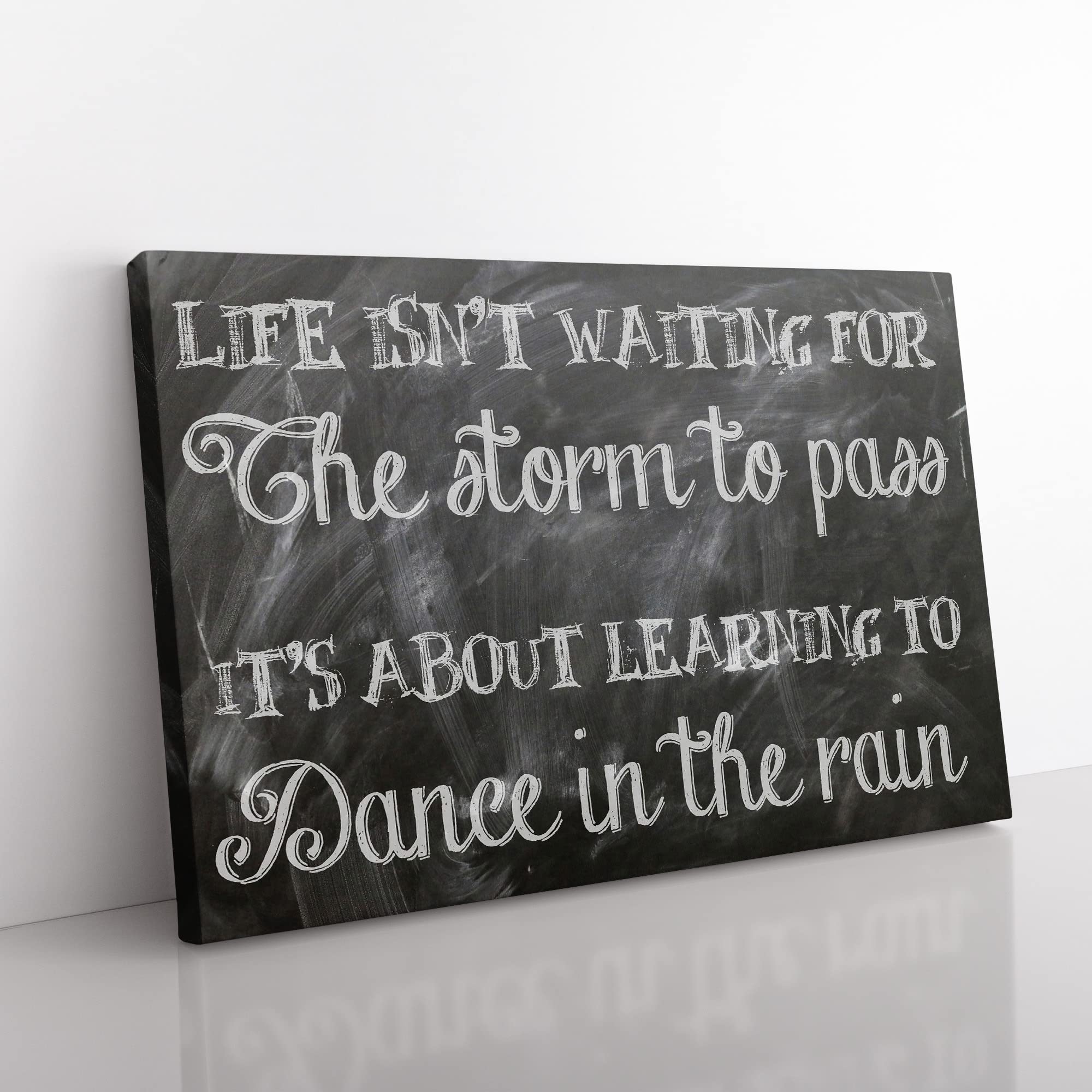 Sentiment Inspirational Quote Modern Canvas Wall Art Print Ready to Hang, Framed Picture for Living Room Bedroom Home Office Décor, 50x35 cm (20x14 Inch)