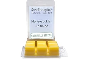 Candlecopia Honeysuckle Jasmine Strongly Scented Hand Poured Vegan Wax Melts, 12 Scented Wax Cubes, 6.4 Ounces in 2 x 6-Packs