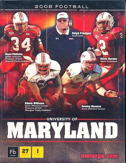 Amazoncom 2008 Maryland Football Media Press Guide Cfbmg37