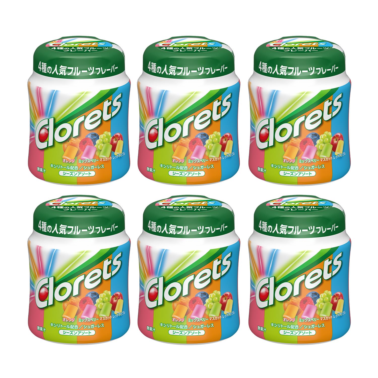 モンデリーズ・ジャパン クロレッツXP シーズンアソートボトル ボトルガム 140g×6個商品画像