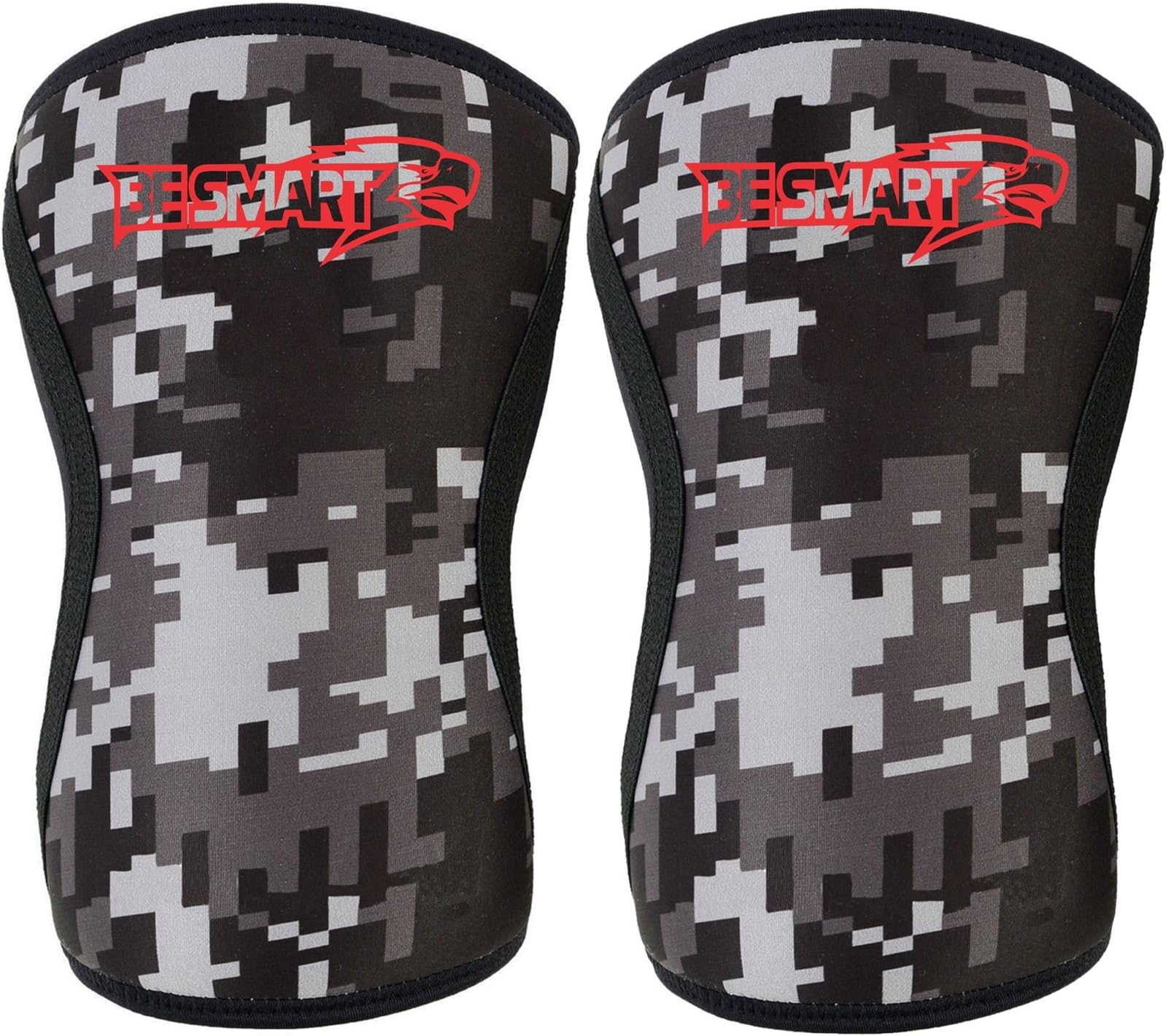 BeSmart Knee Sleeves (Pair) Powerlifting Weightlifting Patella Support Brace Protector crossfit S