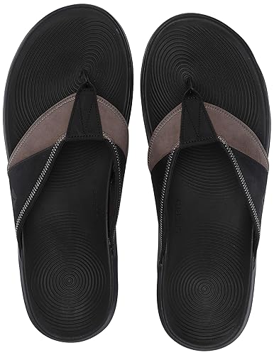 sperry black flip flops