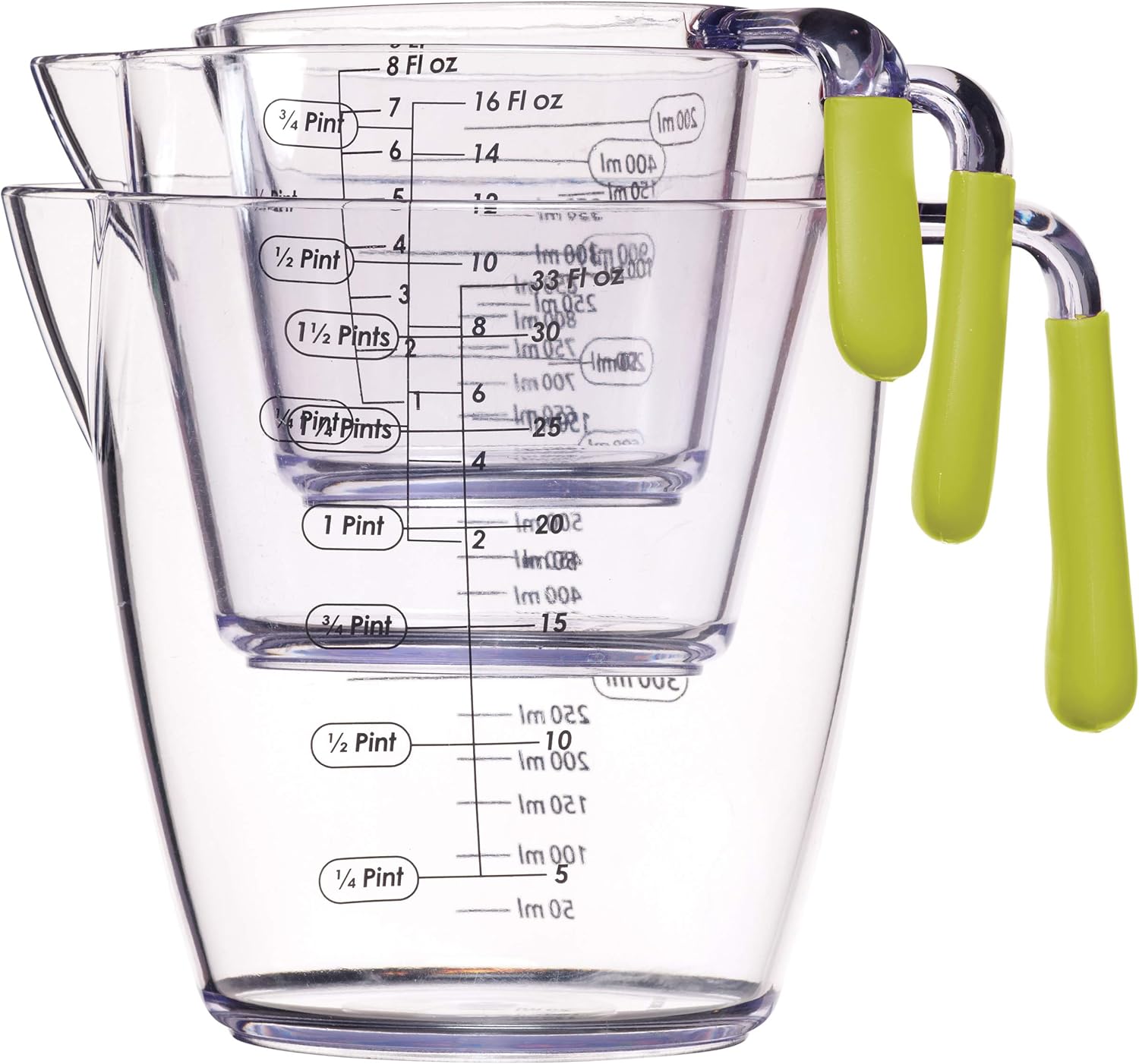 Kitchen Craft Colourworks Liquid Measuring Cup Set Polycarbonate