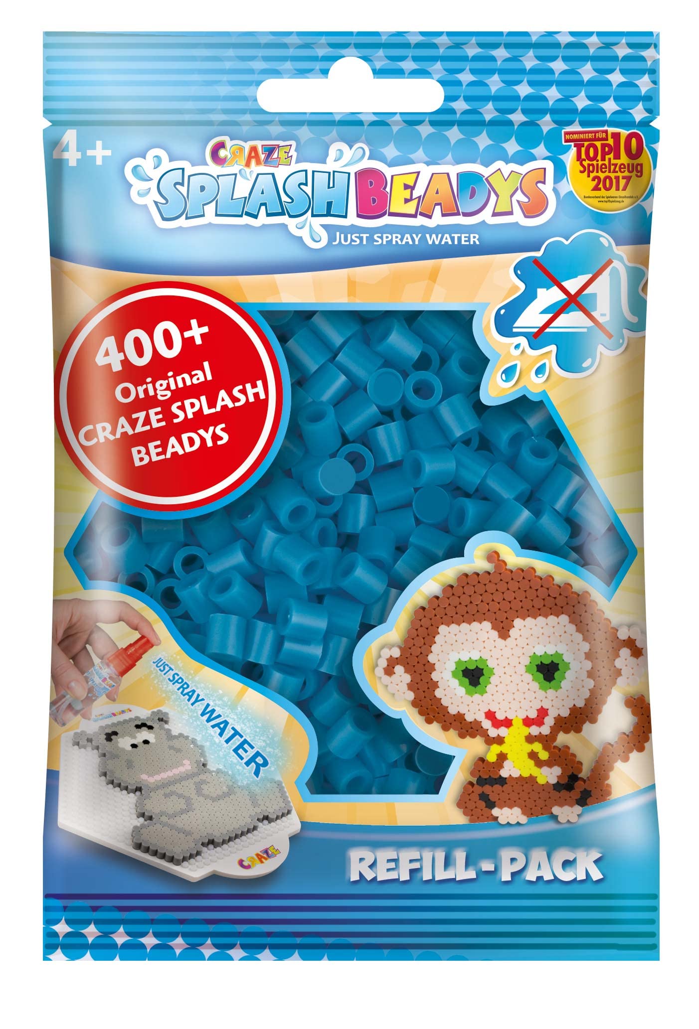 CRAZE Splash Beadys Refill-Set Craft Beads Blue Refill-Pack Water Beads for Plugging 11690