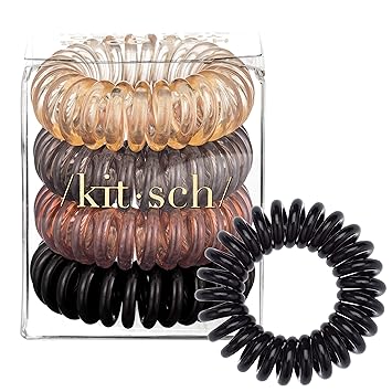 Amazon Com Kitsch Spiral Hair Ties Coil Hair Ties Phone Cord