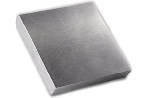 MaxoPro 4"x4"x1/2'' Steel Bench Block Flat Anvil Jewelers Tool – Heat-Treated Scratch-Resistant Solid Metal Bench Block for Jewelry Making, Repairing, Metal Stamping (4''x4''x1/2'')