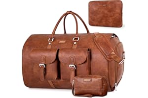 ITIEZY Garment Bag for Travel, Convertible Carry on Garment Duffel Bag for Men 3Pcs Weekender Bag 2 in 1 Hanging Suitcase Suit Bag