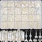 1170 Pcs ABS Imitation Pearl Beads for Jewelry Making, Assorted Heart Star Bowknot Circle Flower Aesthetic Cute Bead for Bracelet Necklaces Earrings Key Chains DIY Phone Charm Crafts (White)