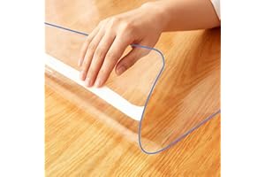 LJTGFHP Clear Table Cover Protector, 1.5 mm Thick 19x69 in Table Protector for Dining Room, Waterproof Plastic Tablecloth for