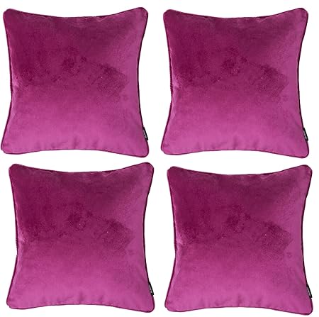 Mcalister Textiles Designer Matt Velvet Cushion Covers Pack Of 4