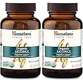 Himalaya Organic Licorice, 120 Day Supply - Digestive Health Supplement for Upset Stomach, Occasional Bloating and Heartburn - USDA Organic, Vegan, Non-GMO, Non-DGL, Gluten Free, 60 Caplets, 2 Pack