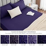 My Home Store Fitted Sheet 100% Egyptian Cotton 300TC Navy Double view 7