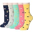 5 Pairs Womens Funny socks Cozy Cute Printed Patterned Fun Socks Novelty Cat Socks for Women Gifts