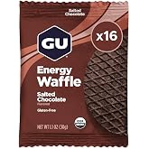 GU Energy Stroopwafel Salted Chocolate Sports Nutrition Waffle, Caffeine-Free, Gluten-Free, and Kosher dairy, On-the-Go Energy for Any Workout, 16 Count