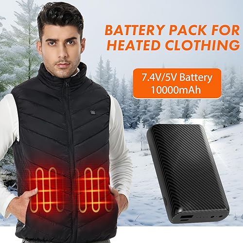 Lyzuepely 10000mah Heated Jacket Battery Pack 5V2A