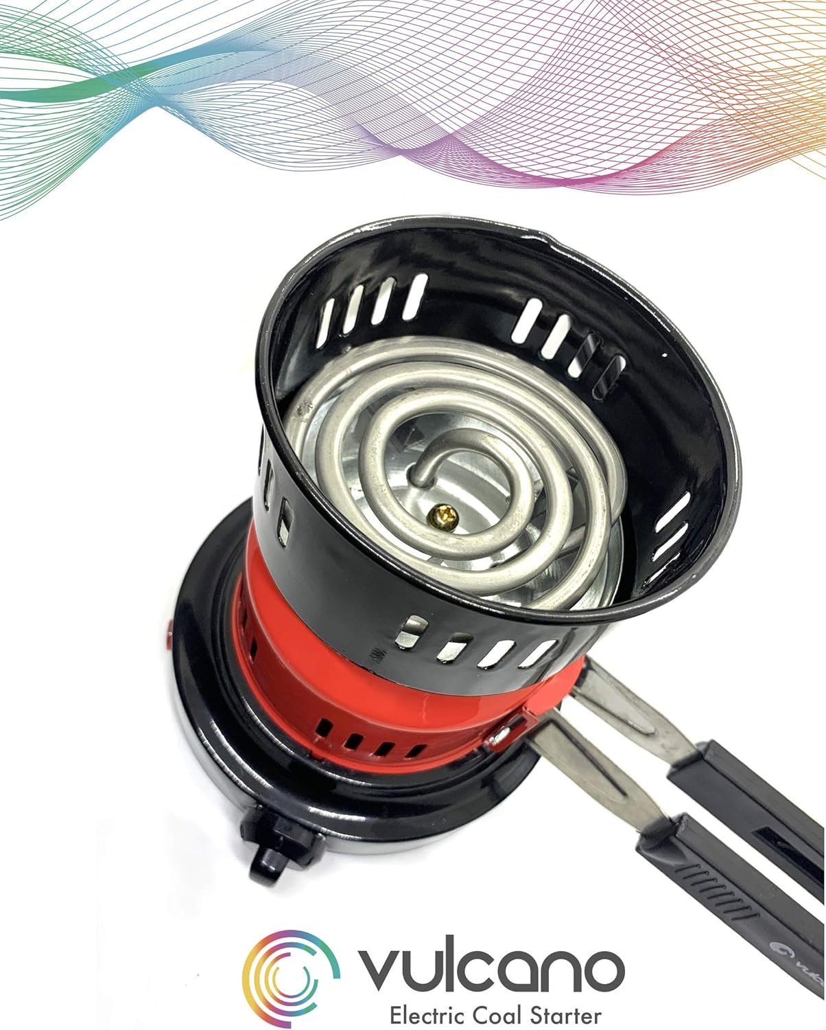 VULCANO Electric Coal Charcoal Starter for Hookah, Shisha, Nargila & BBQ - Smart Heat Control - Detachable Handle - Tea and Coffee Boiler. : Garden & Outdoor