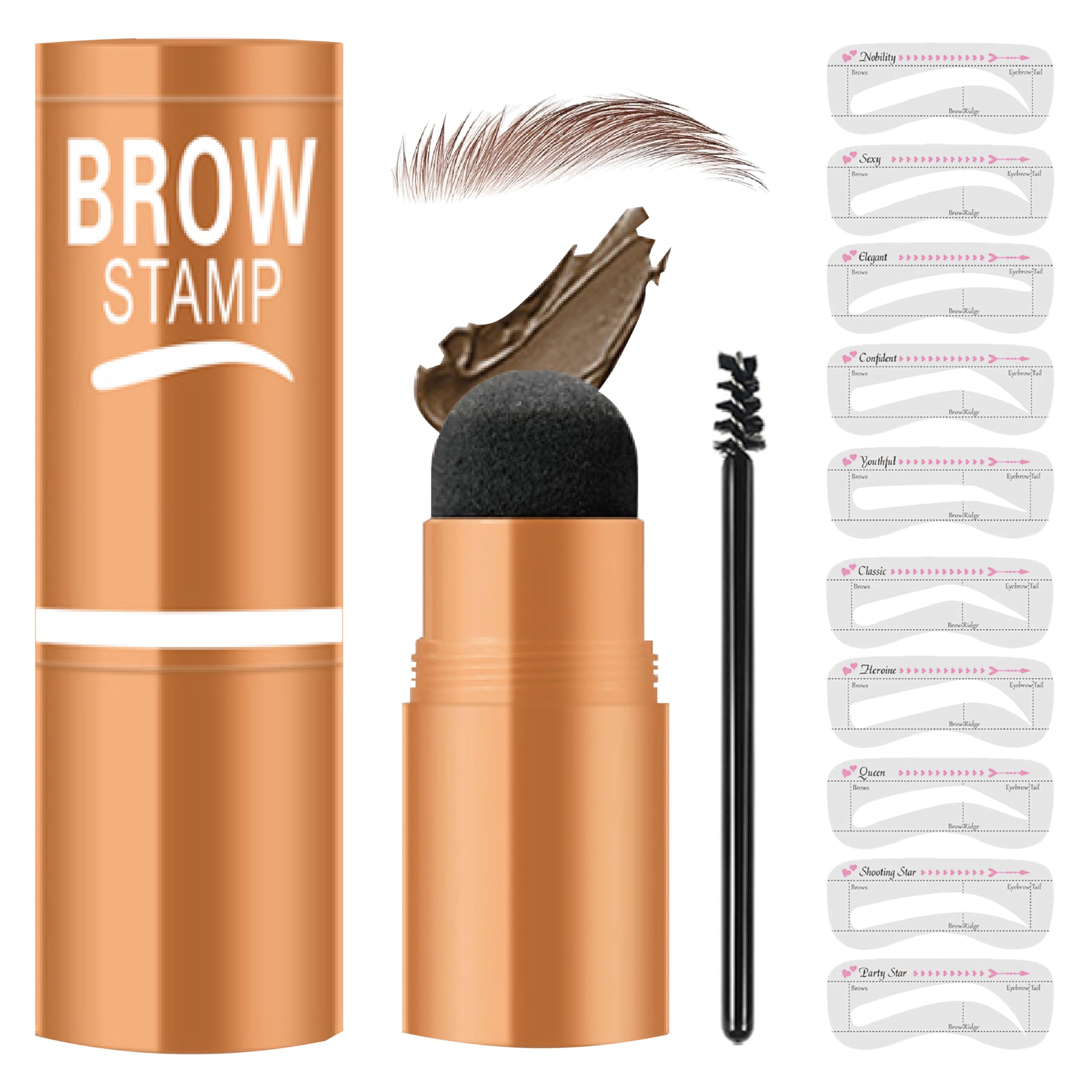 Photo 1 of *MINOR DAMAGE - USED*
Eyebrow Stamp and Eyebrow Stencils Kit Eyebrow Shaping Kit for Perfect with 10 Reusable Eye Brow Shaping Kits Brow Stencil and Stamp Kit Smudge-Proof & Long-Lasting (Soft Brown)