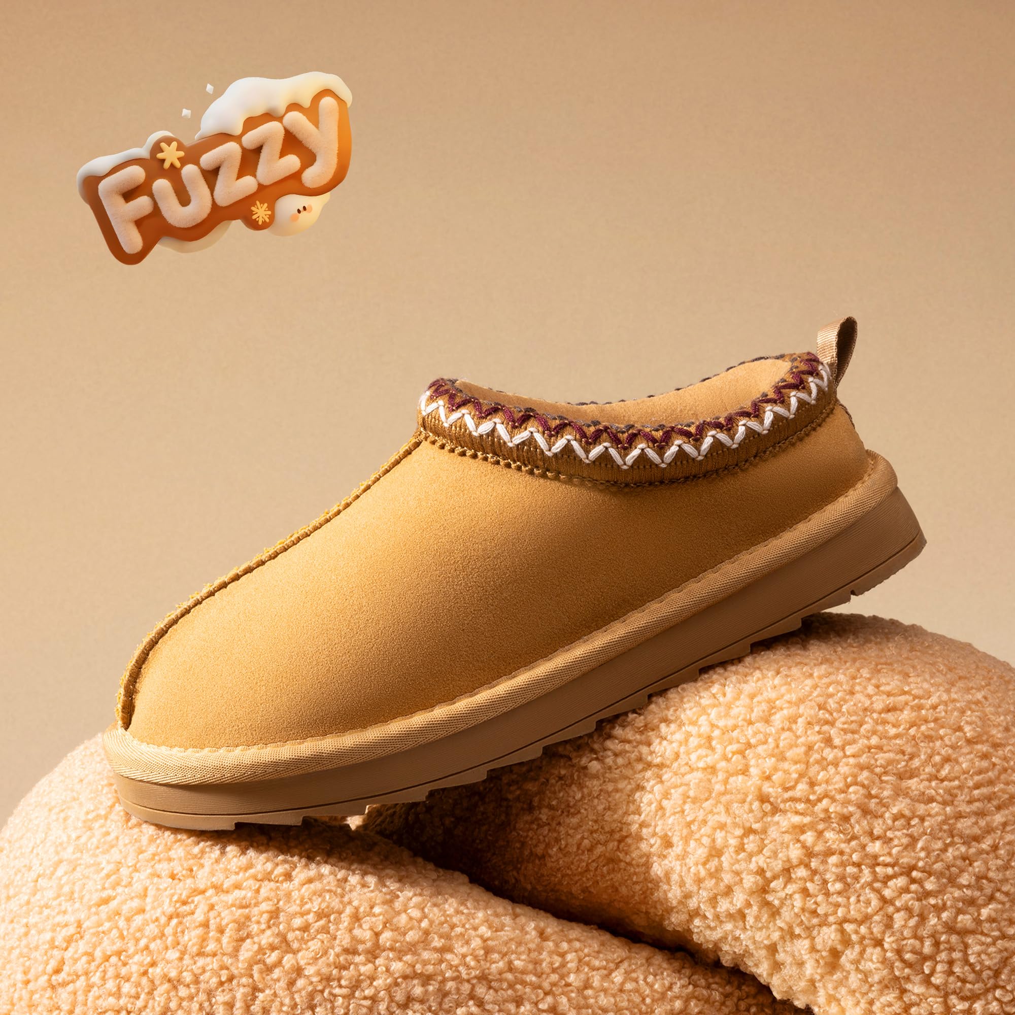 DREAM PAIRS Girls Boys Slippers Kids House Fuzzy Indoor Outdoor FuzzyEasy Kid's Slip-on Slipper for Little Kid Big Kid