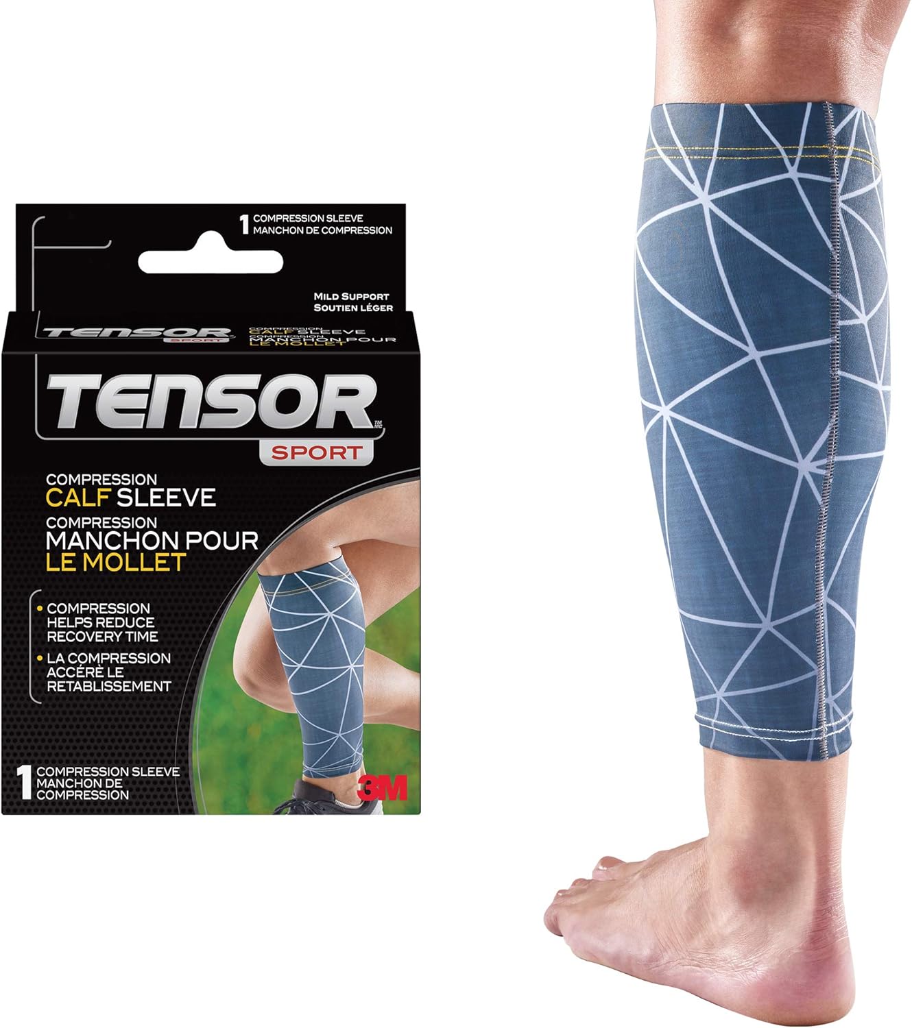 Tensor Sport Compression Calf Sleeve, Small/Medium Amazon.ca Health & Personal Care