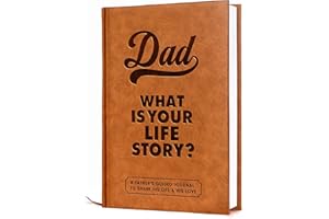 BRAVEBUG Gifts for Dad from Daughter, Son - Personalized Father's Day Gifts for dad, Husband, Men - Dads Birthday Gift Ideas, Birthday gifts for dads - Dad Story Book to Fill Out, Dads Guided Journal Life Story