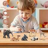 toymany 12Pcs Forest Animals Playset Kids Zoo Figurines Realistic Details view 6