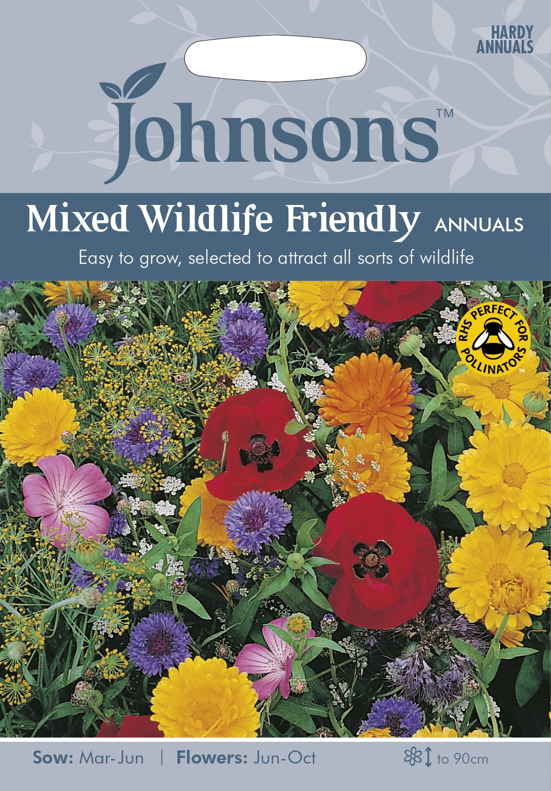 Johnsons 21028 Flower Seeds, Mixed Wildlife Friendly Annuals