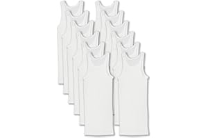 Andrew Scott Basics Boys' 12 Pack Color A-Shirt Sport Tank Top Undershirts