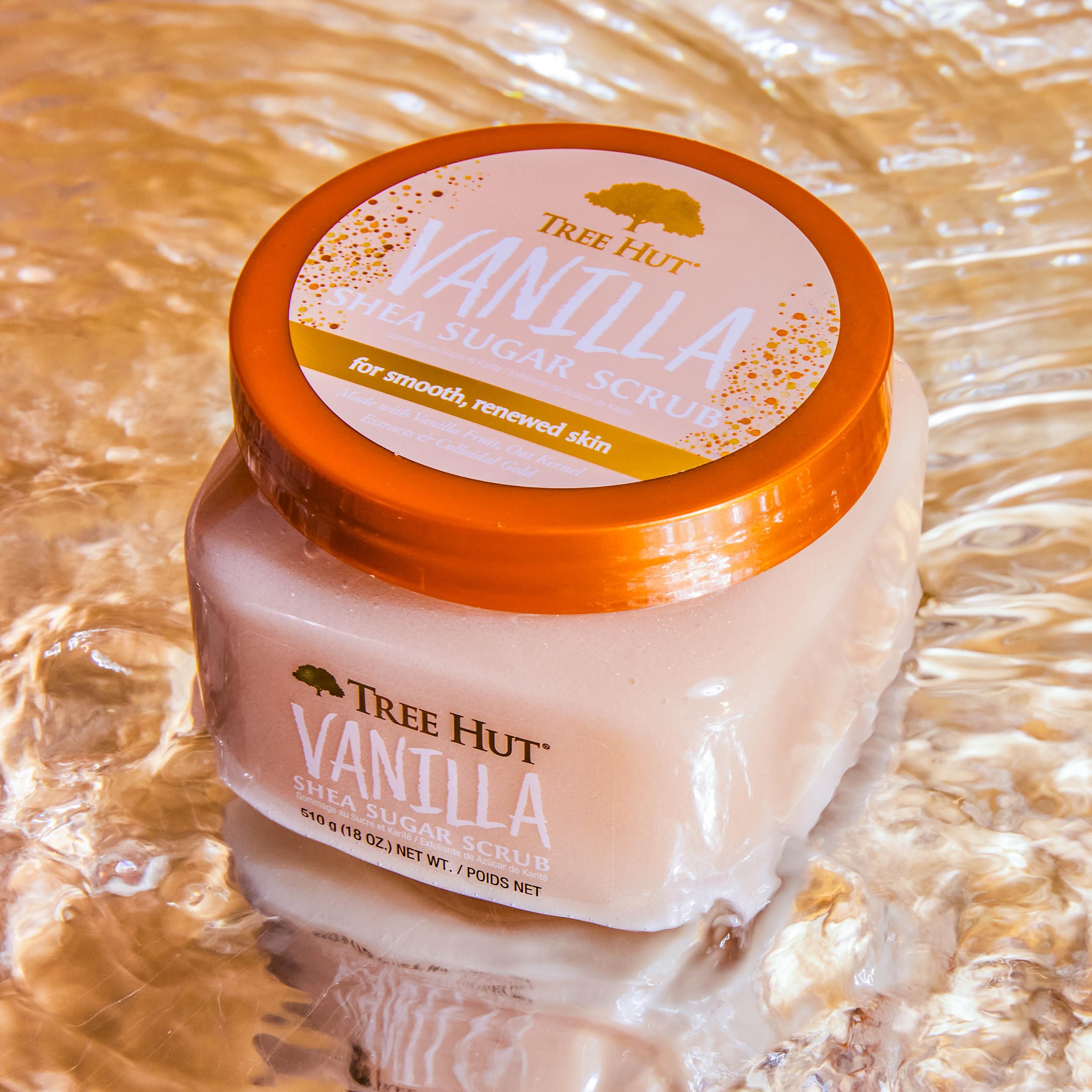 Tree Hut Vanilla Shea Sugar Exfoliating & Hydrating Body Scrub, 18 oz - Image 2