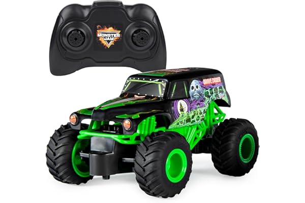 Monster Jam Official Grave Digger Remote Control Monster Truck, 1:24 Scale, 2.4 GHz, for Ages 4 and Up