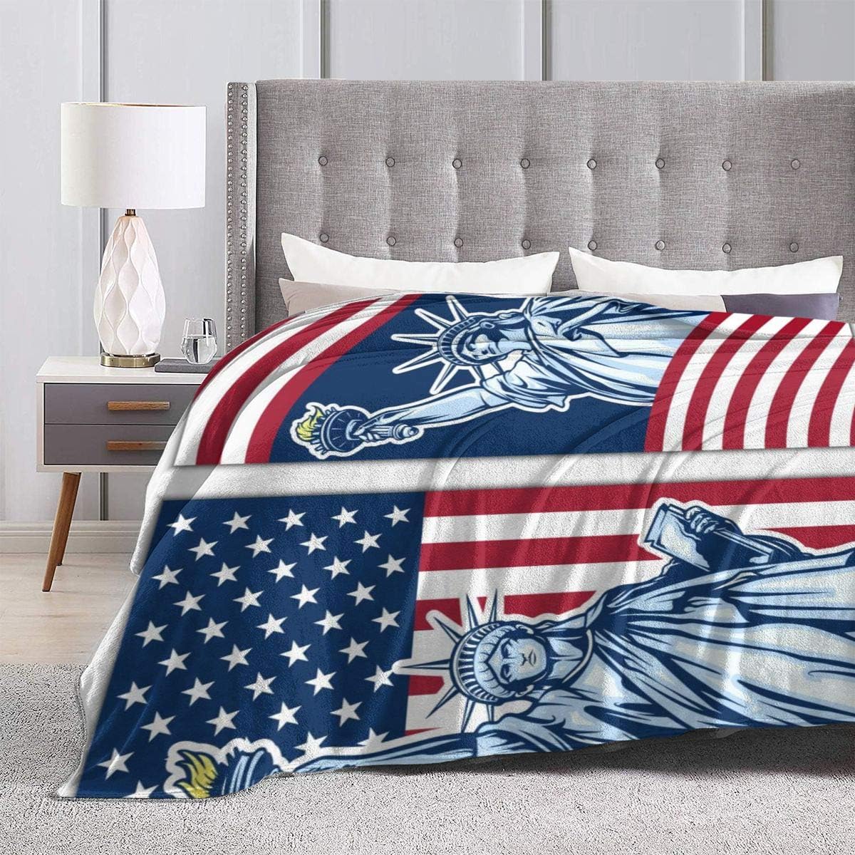 Bargburm Super Soft Cozy Throw Blankets,Independence Day