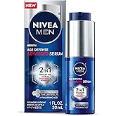 NIVEA MEN Age Defense Advanced Face Serum for Dark Spots with Thiamidol (TM) + Hyaluronic Acid, Fast-Absorbing Face Serum for Men Helps Reduce Look of Dark Spots, Fine Lines & Wrinkles, 1 Fl Oz Bottle