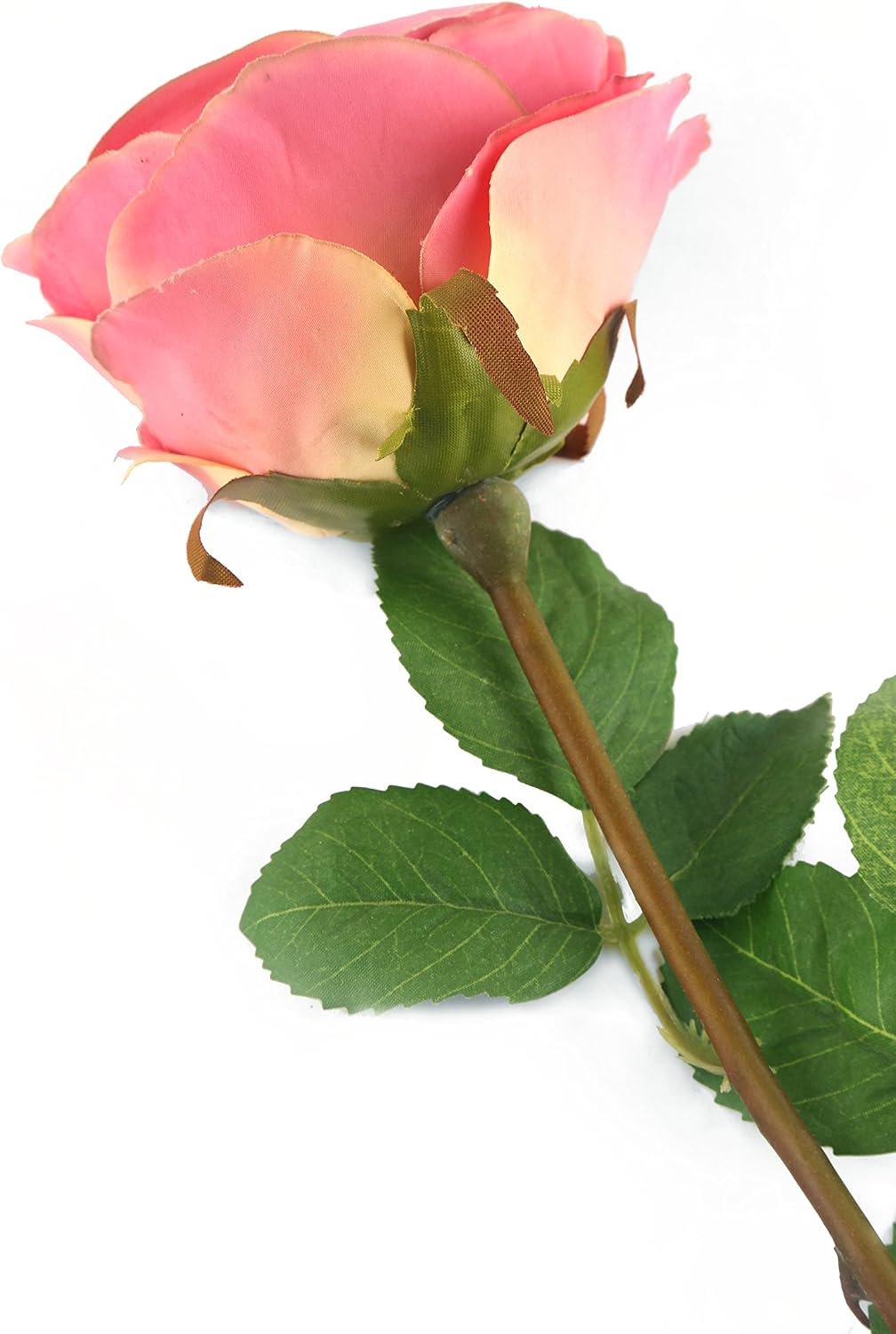 Floral Elegance Artificial 72cm Single Stem Fully Open Dusky Pink Rose Flower - Image 3