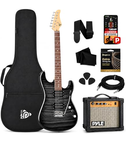 Amazon.com: Pyle Heavy Metal EG Fire Electric Guitar Axe w