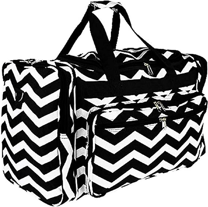 19" Women's Duffle Bag (ChevronBlack/White) Travel Duffels