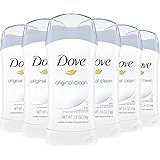 Dove Antiperspirant Deodorant 24-hour Sweat Protection Original Clean Deodorant for Women 2.6 oz, 6 Count