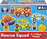 Orchard Toys Rescue Squad Jigsaw Puzzle 6 Pack 2 and 3 Piece Puzzles