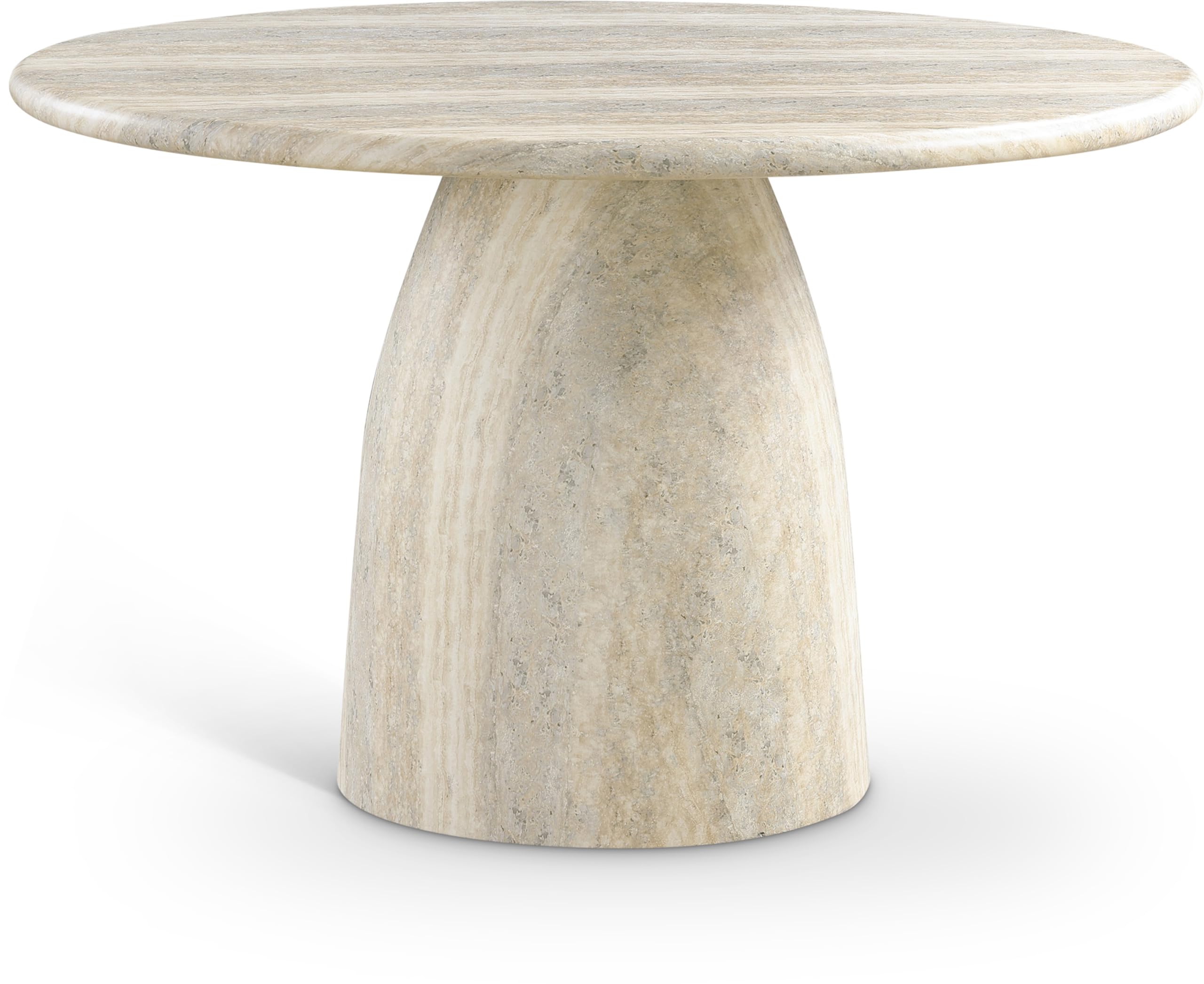 Photo 1 of ***factory seal***
Meridian Furniture 701Travertine-T Cosenza Collection Art Deco 48.5" Indoor/Outdoor Concrete Dining Table with Travertine Finish, 48.5" W x 48.5" D x 30" H, Travertine