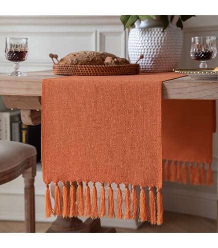 Grelucgo Camino De Mesa De Calabaza De Cosecha Azul Otoño, B | Meses