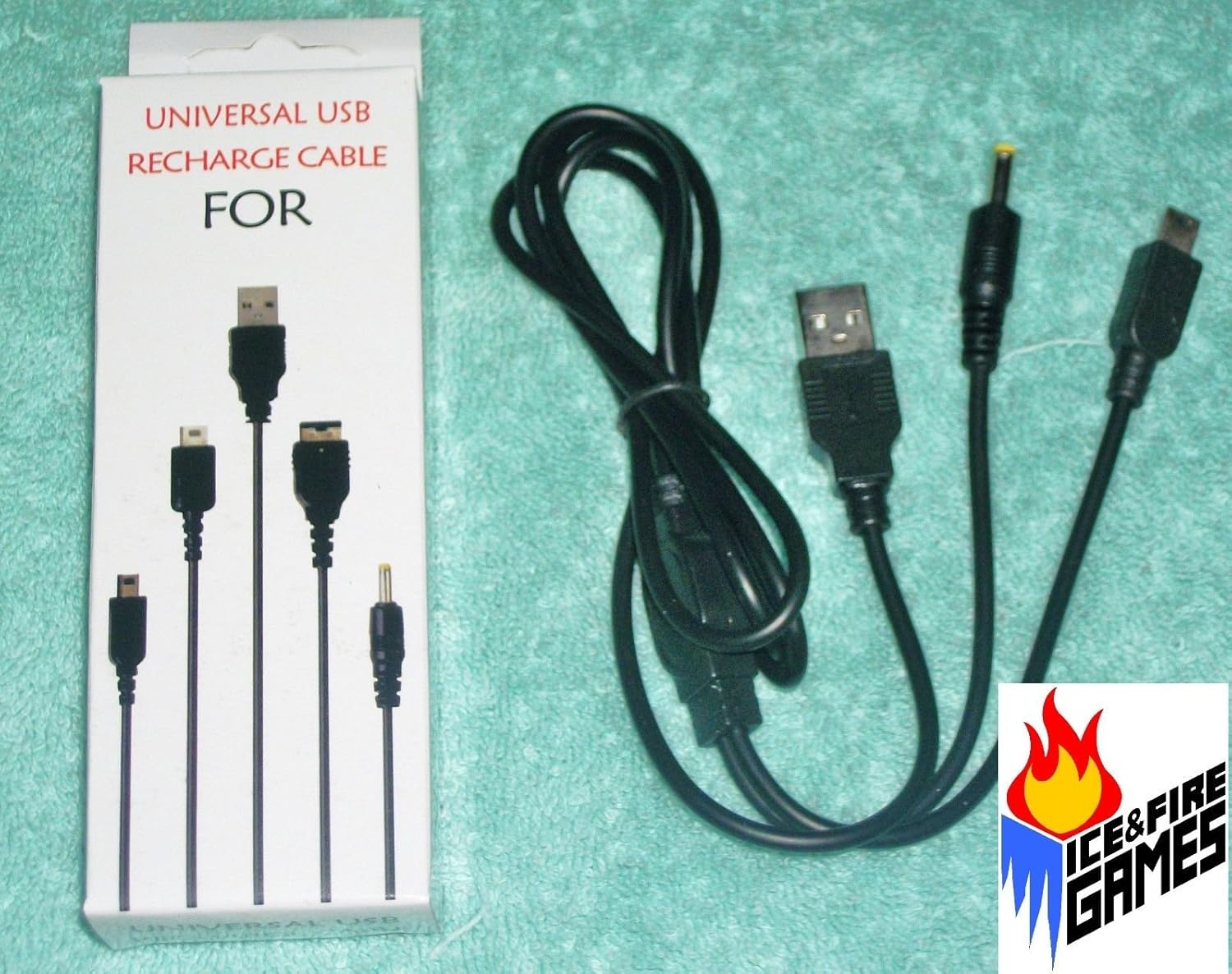 New 2in1 USB Data & Power Cable for Sony PSP 1000 or PSP