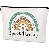 Papiailove Speech Therapy Gifts Makeup Bag, Slp Gifts, Occupational Therapy Gifts, Speech Pathologist Gifts, Boho Rainbow Cosmetic Bag for Women Her