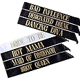 Pop Fizz Designs Pack of 7 Bachelorette Sashes- Includes 1 Bride to Be sash and 6 Bridesmaid Sashes