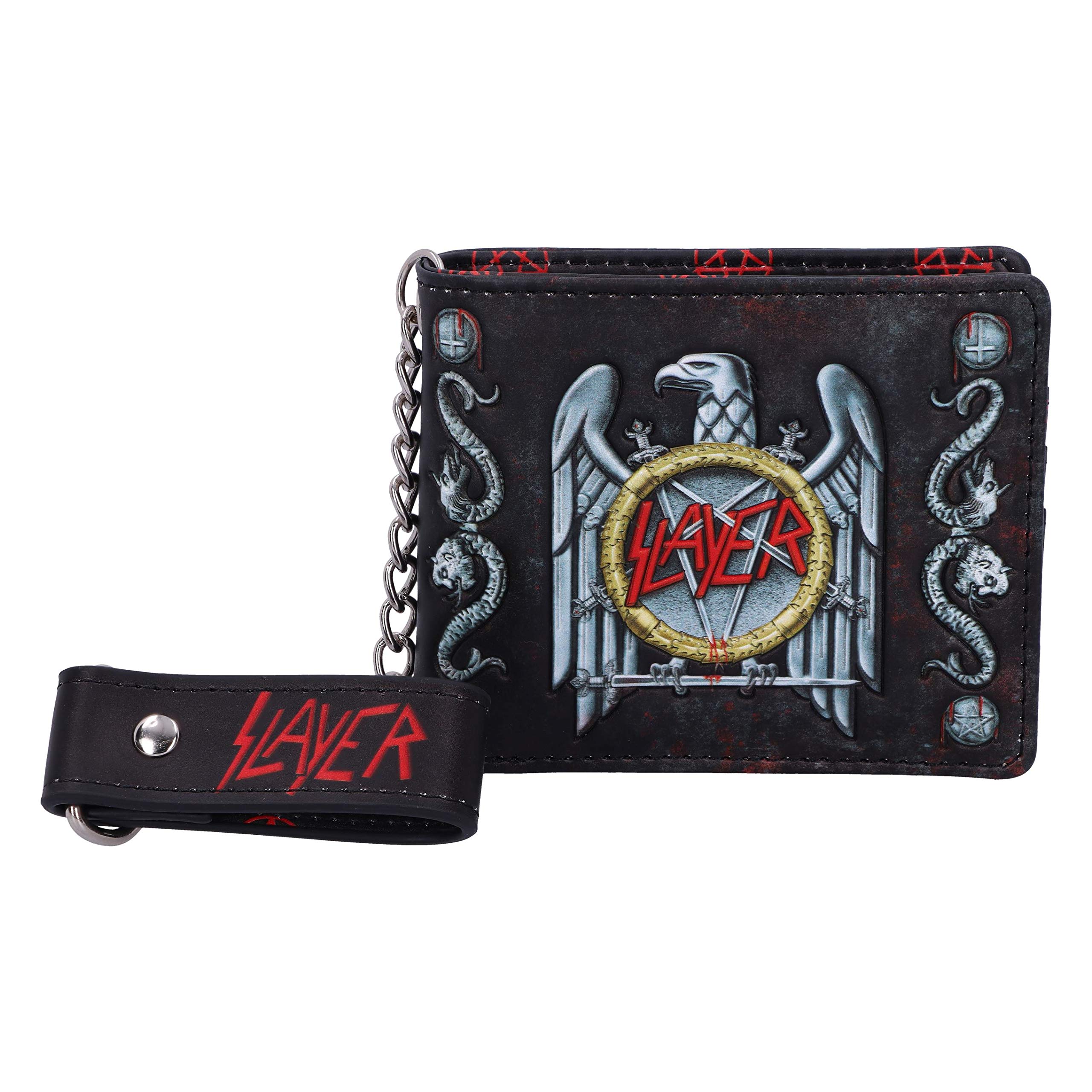 Nemesis Now Officially Licensed Slayer Eagle Logo Embossed Wallet Purse, Black