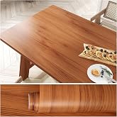 VEELIKE Chestnut Brown Wood Contact Paper Wood Wallpaper Peel and Stick Waterproof Woodgrain Contact Paper for Countertops 15.7''x118'' Removable Self Adhesive Woods Vinyl Wrap for Cabinets Desk
