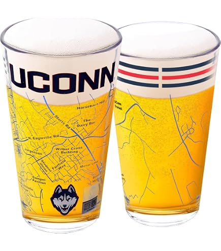 Amazon.com | Catstudio Drinking Glass, University of Connecticut Glass Cup  for Kitchen, 15oz Dishwasher Safe Tumbler for UConn Alumni: Tumblers &  Water Glasses