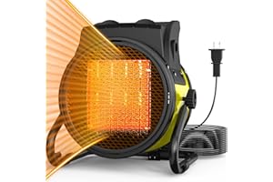 AGIIMAN Outdoor Patio Heater, 1500W Outdoor Heaters for Patio Overheat Protection, 3S Fast Heating, Garage Heaters with Long Cord for Greenhouse, Patios, Outdoor Use