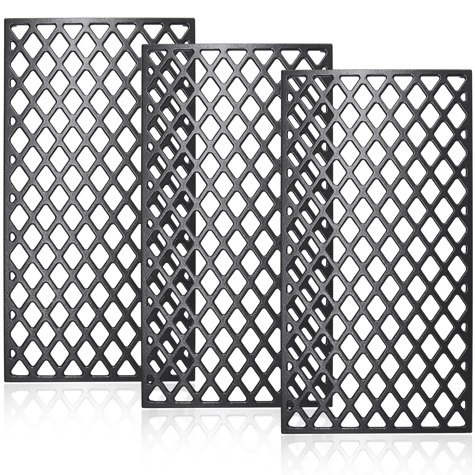 Photo 1 of Hiorucet Cast Iron Grill Grates for Traeger 780 & Pro 780 Pellet Grills and Traeger Ironwood 885, HDW436, HDW443, KIT0451 Cooking Grid Grates for Traeger Grill Replacement Parts, 3 Pack.